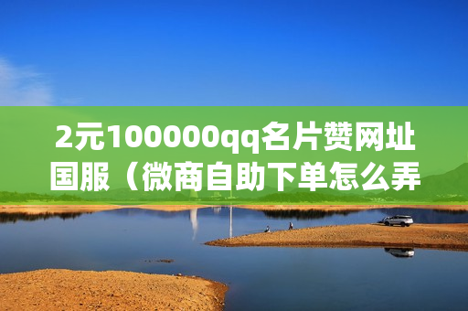 2元100000qq名片赞网址国服（微商自助下单怎么弄）