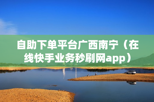 自助下单平台广西南宁（在线快手业务秒刷网app）