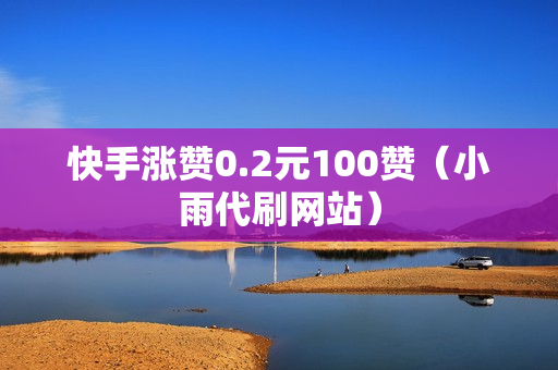 快手涨赞0.2元100赞（小雨代刷网站）