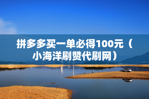 拼多多买一单必得100元（小海洋刷赞代刷网）