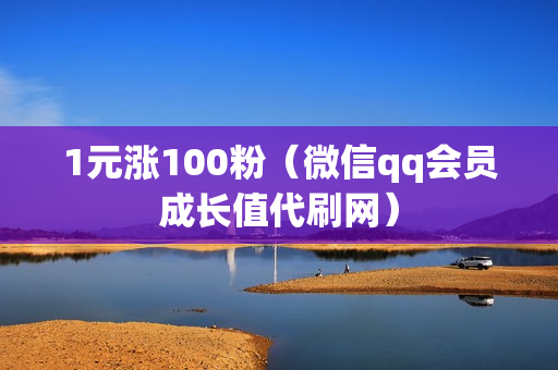 1元涨100粉（微信qq会员成长值代刷网）