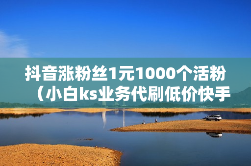 抖音涨粉丝1元1000个活粉（小白ks业务代刷低价快手）-抖音涨粉丝1元1000个活粉是真的吗