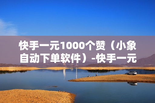 快手一元1000个赞（小象自动下单软件）-快手一元1000个赞快手,只需一元,你就能轻松获得