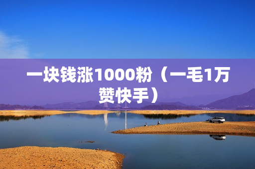 一块钱涨1000粉（一毛1万赞快手）