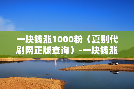 一块钱涨1000粉（夏别代刷网正版查询）-一块钱涨1000粉丝是真的吗